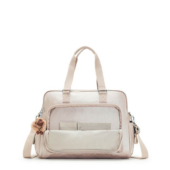 Bolsas Kipling Alanna Classic Metallic Diaper Bag Beige | MX 1238IL